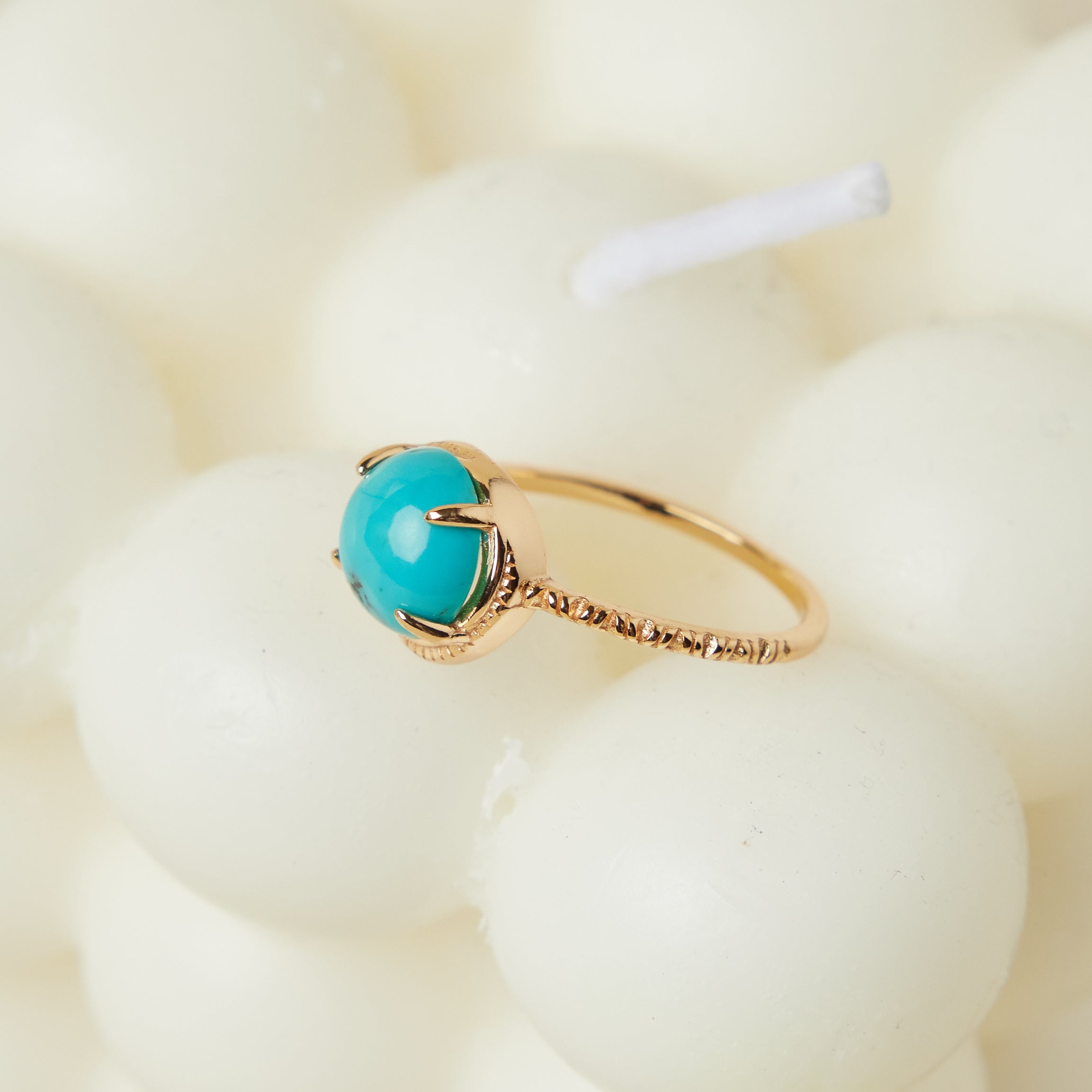 Bague Turquoise – Ovale Enchanté, Argent Plaqué Or