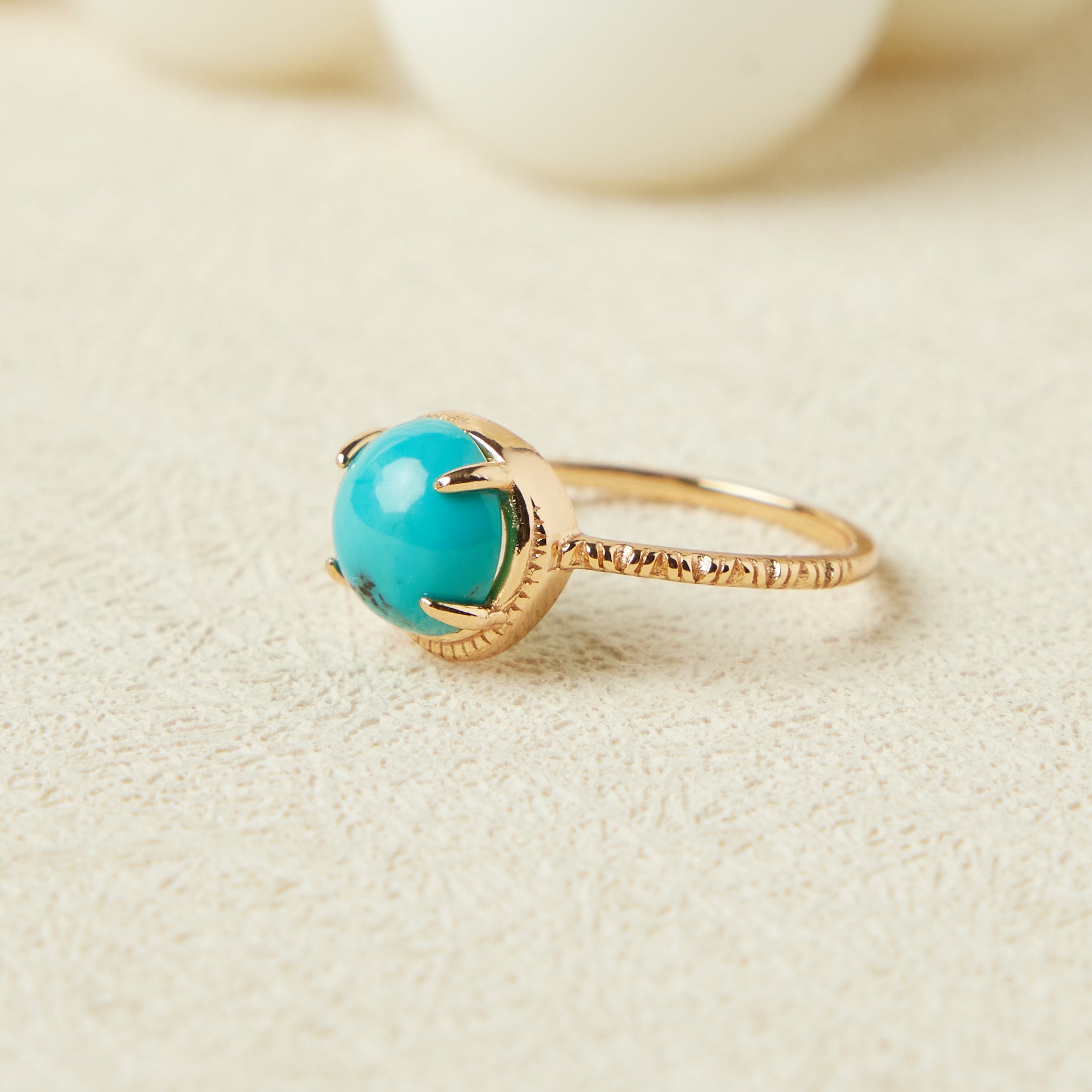 Bague Turquoise – Ovale Enchanté, Argent Plaqué Or