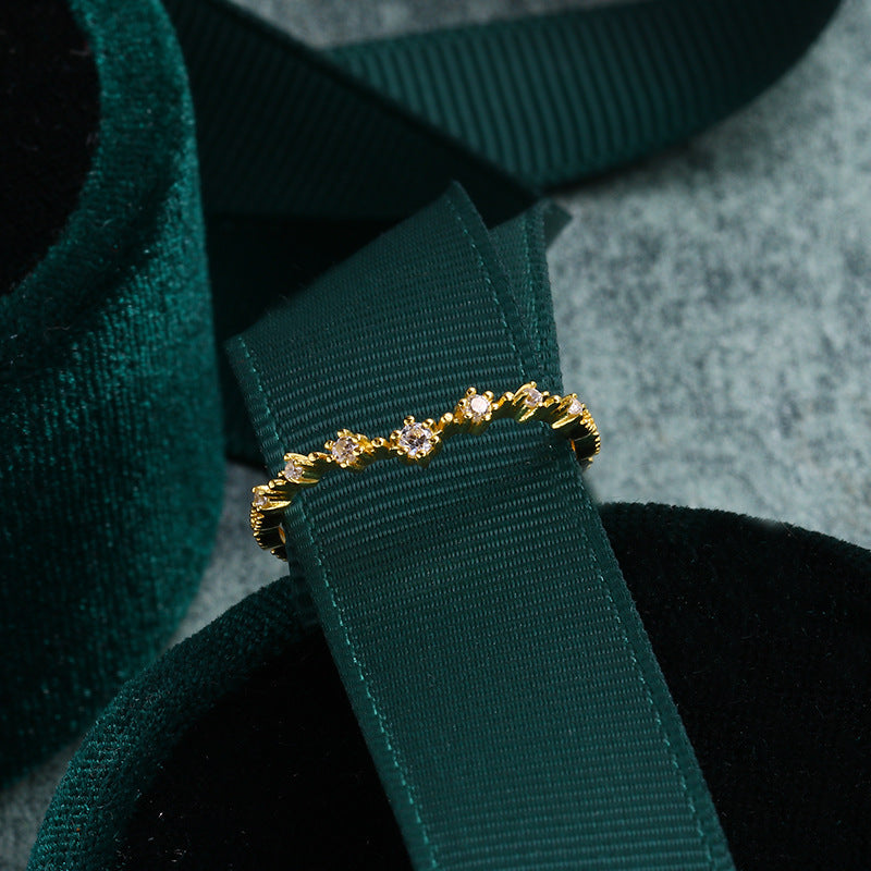 Bague Zircon – Septentrion, Argent Plaqué Or