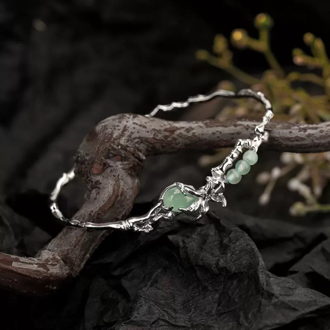 Bracelet Aventurine – Esprit Sauvage, Argent