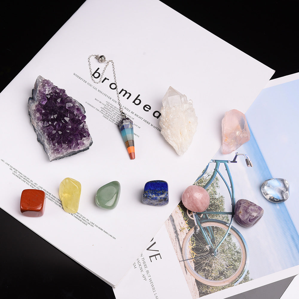 Boite 7 Chakras – Équilibre Spirituel, Pierres Naturelles