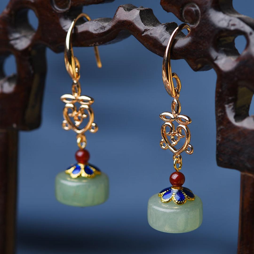 Boucles d'Oreilles Aventurine – Confiance