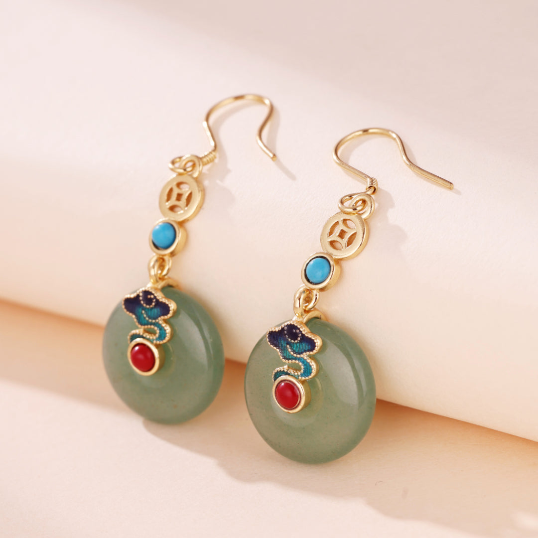 Aventurine Earrings – Celestial Cloud