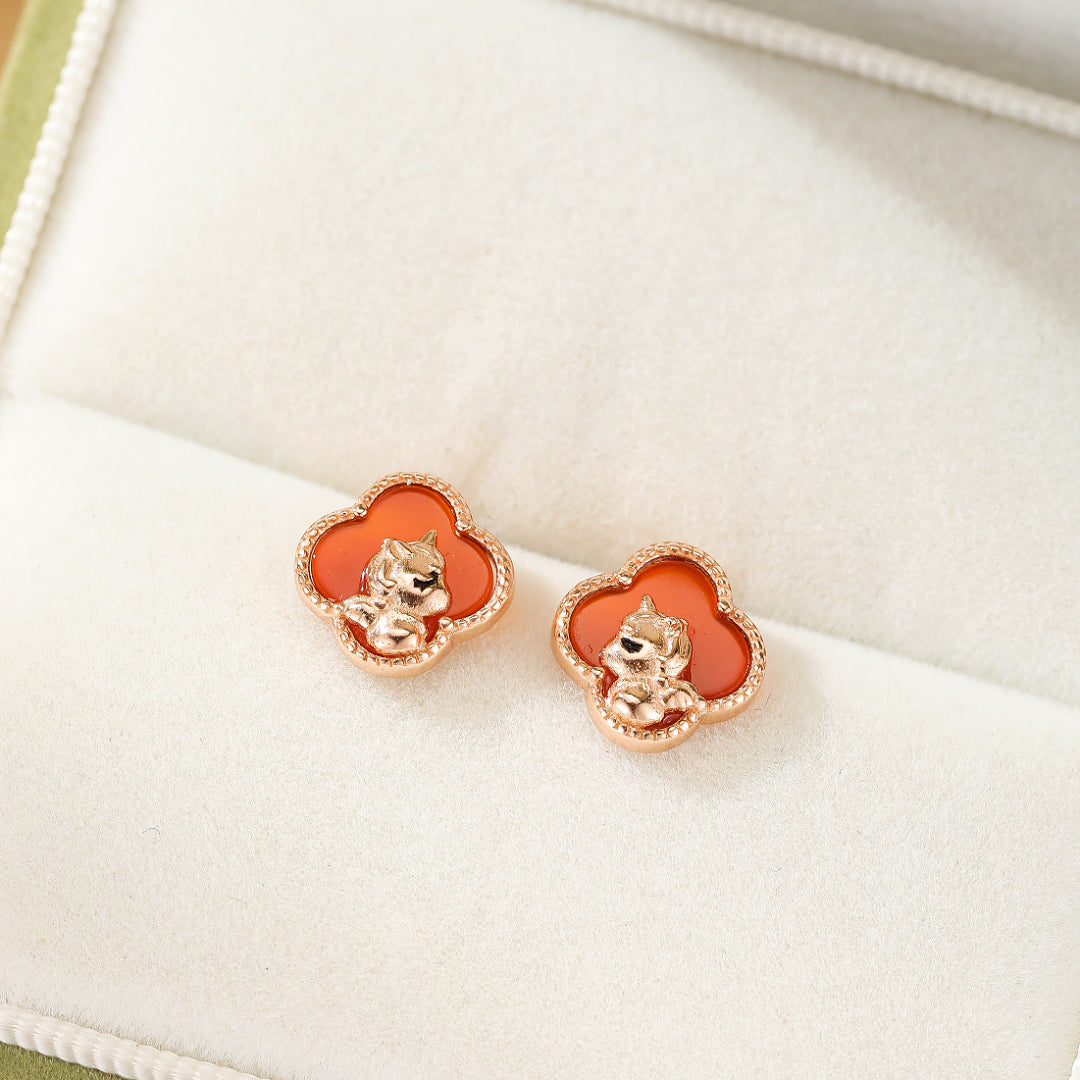 Horse Earrings – Free Spirit, Rose Gold Plated Silver