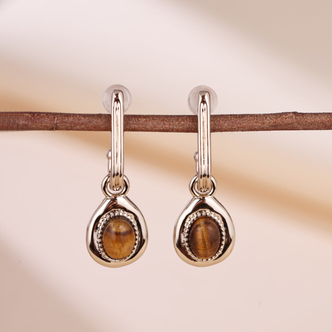 Tiger's Eye Earrings – Exotic Charm