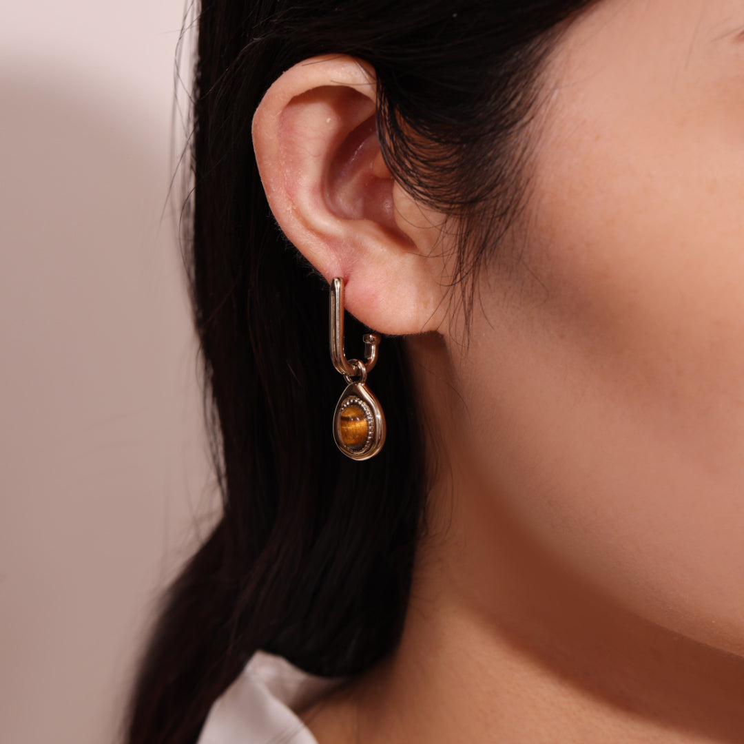 Tiger's Eye Earrings – Exotic Charm