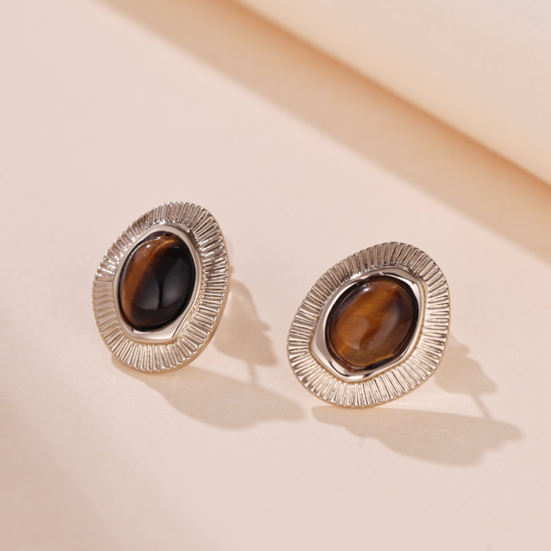 Tiger's Eye Earrings – Wild Texture