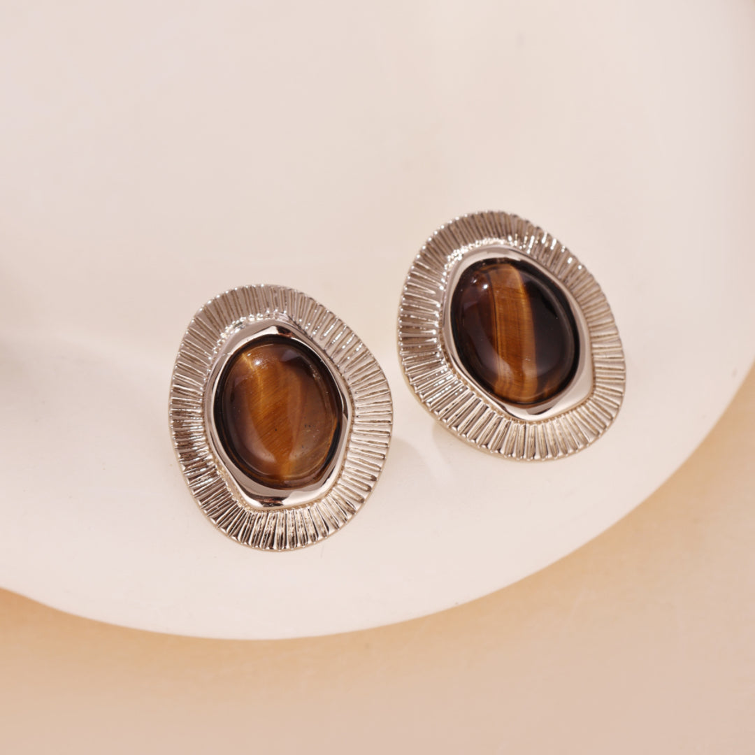 Tiger's Eye Earrings – Wild Texture