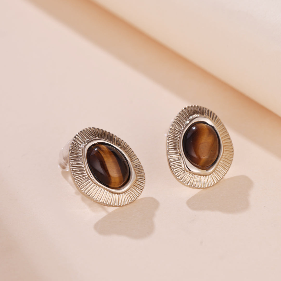 Tiger's Eye Earrings – Wild Texture