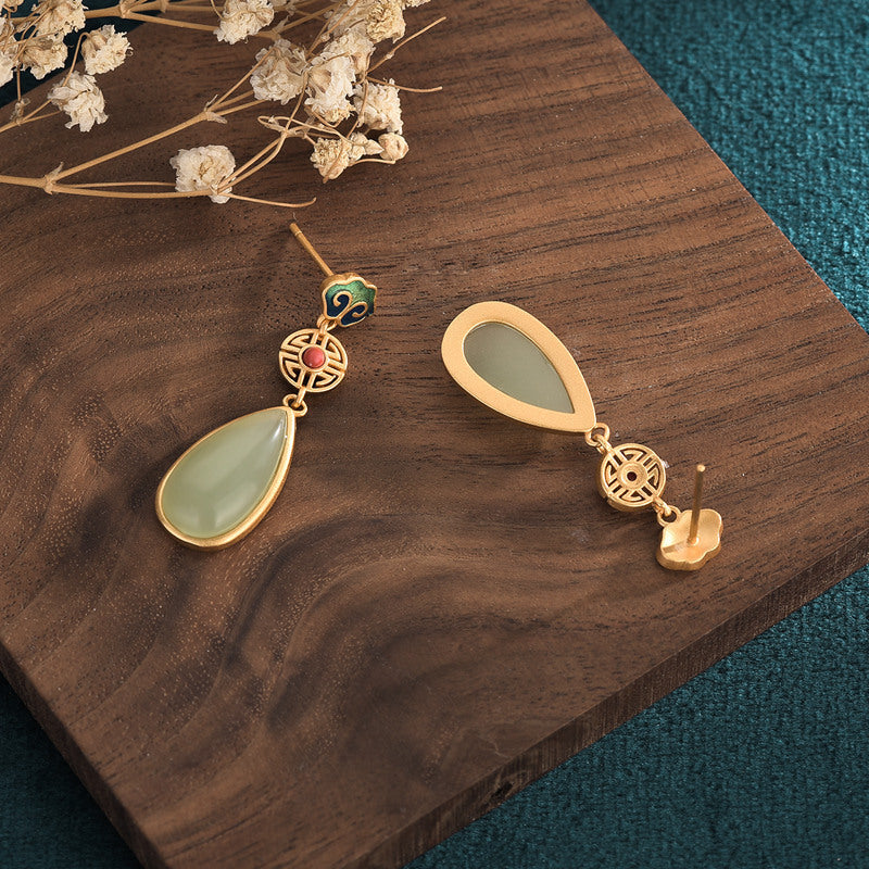 Boucles d'Oreilles Jade – Goutte de Paradis