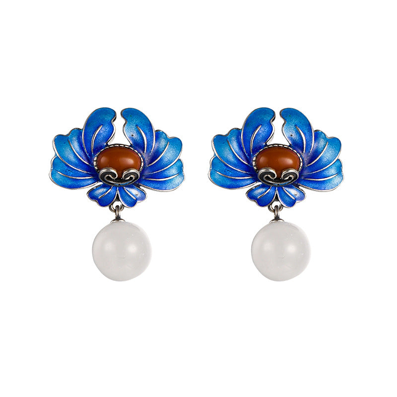 Boucles d'Oreilles Lotus – Beauté de Vintage, Argent 925