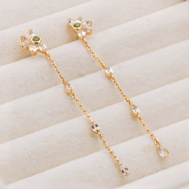 Peridot and Topaz Earrings – Eternal Vows, Gold Plated Silver