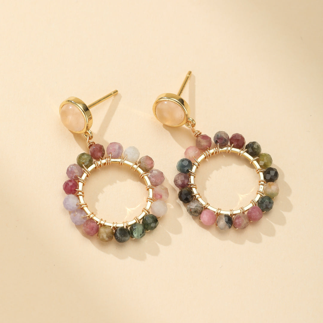 Boucles d'Oreilles Tourmaline – Danse de L'Éveil