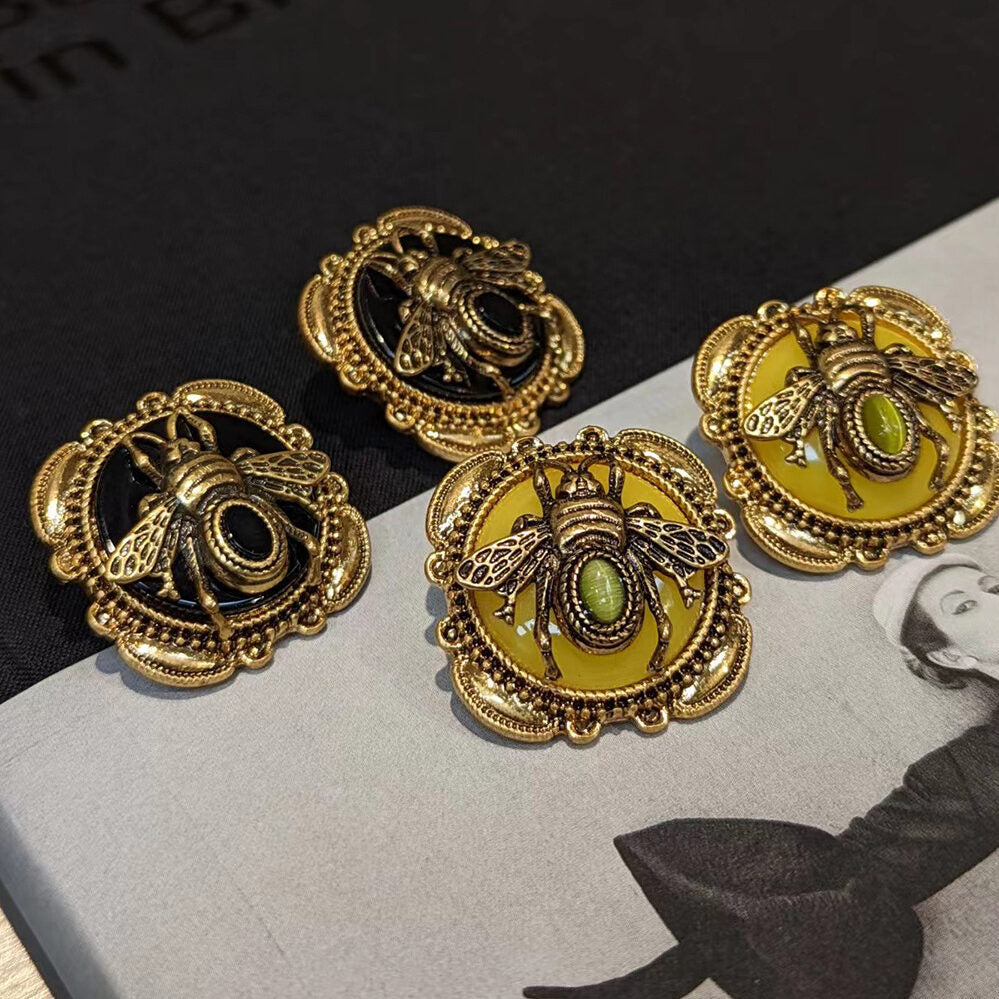 Boucles d’Oreilles Agate – Abeille Royale