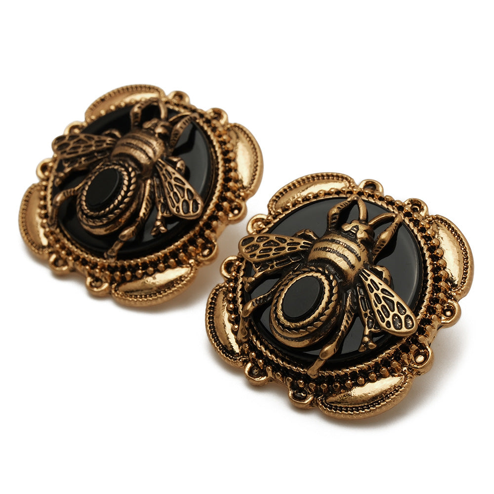 Boucles d’Oreilles Agate – Abeille Royale
