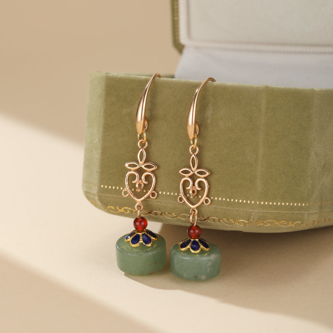 Boucles d'Oreilles Aventurine – Confiance