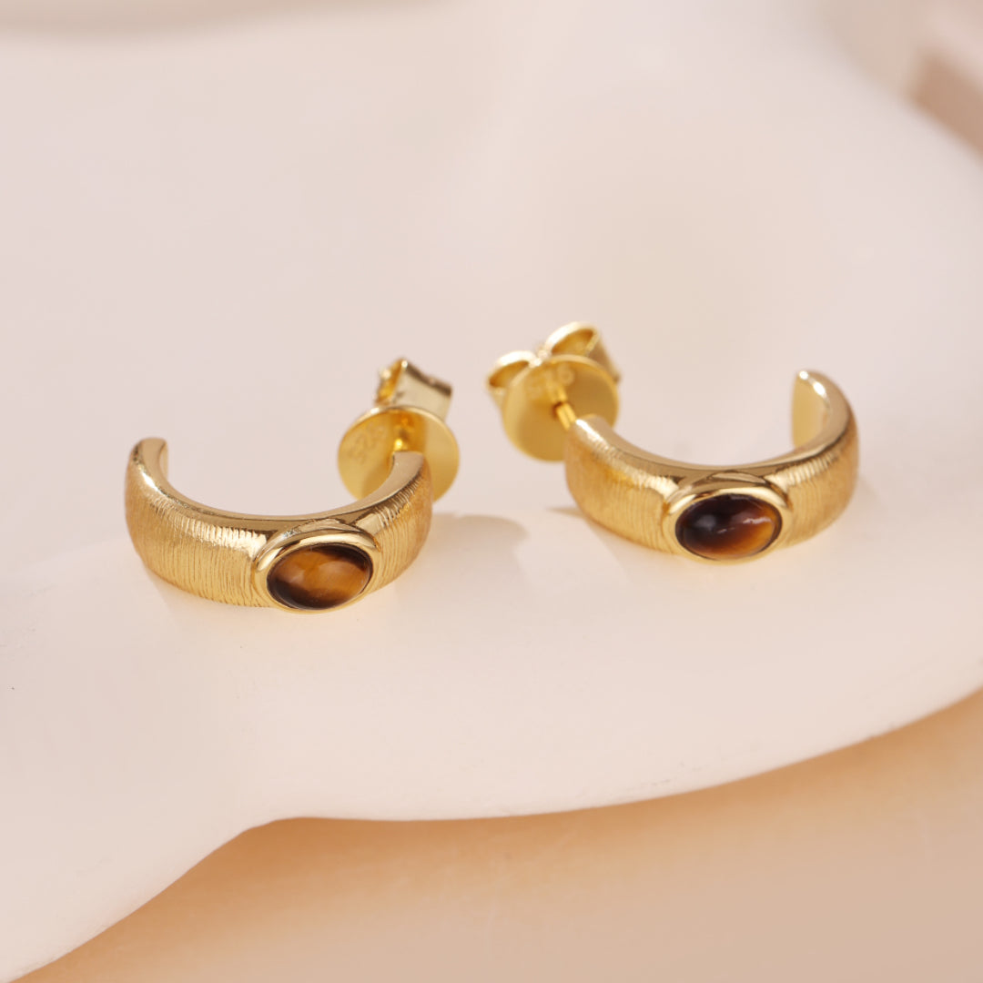 Boucles d'Oreilles Oeil de Tigre – Cirque Mystique