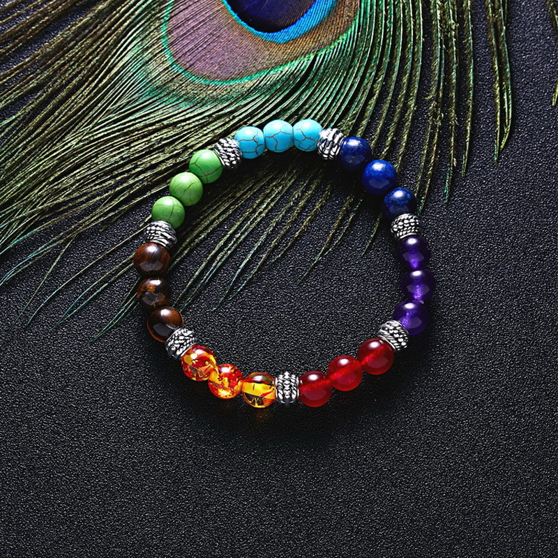 Bracelet 7 Chakras en Pierres Naturelles – Sphères de Lumière