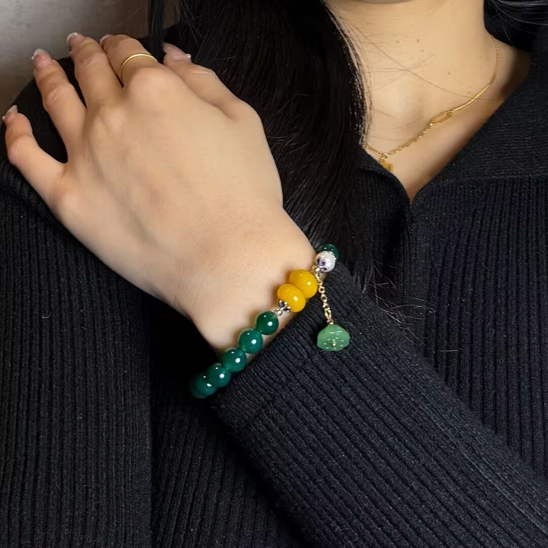 Agate and Lotus Bracelet – Forestière