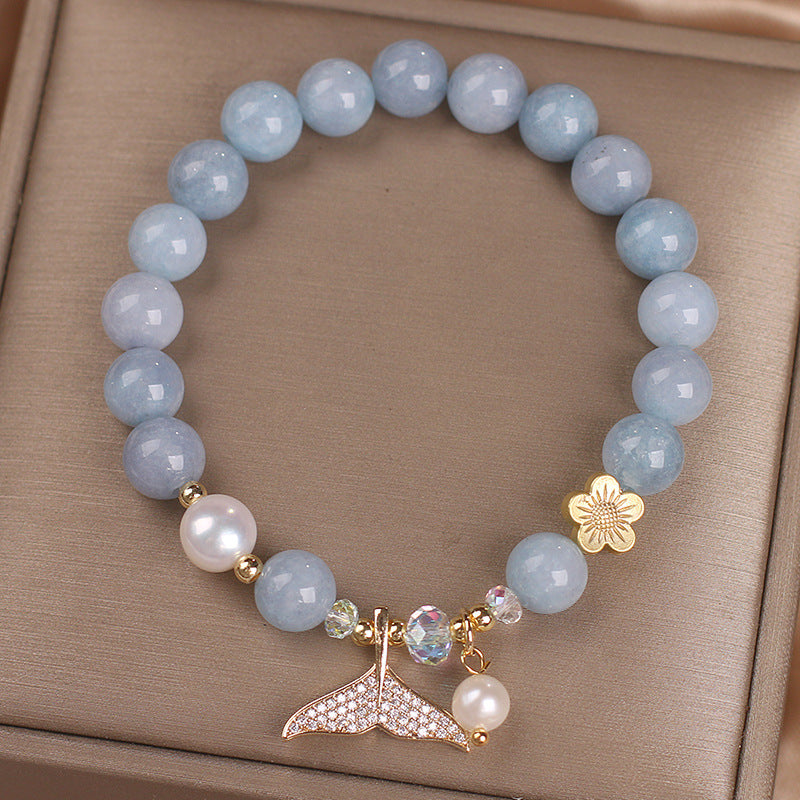Bracelet Aigue Marine et Perle – Apaisement de Mer