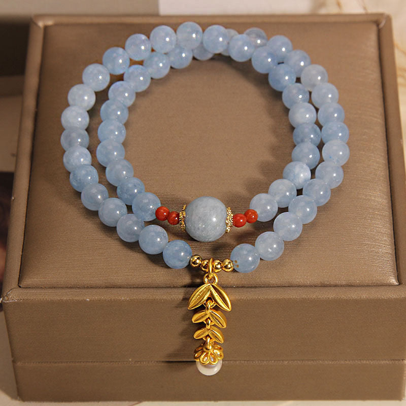 Bracelet Aigue Marine et Perle – Azur Moisson