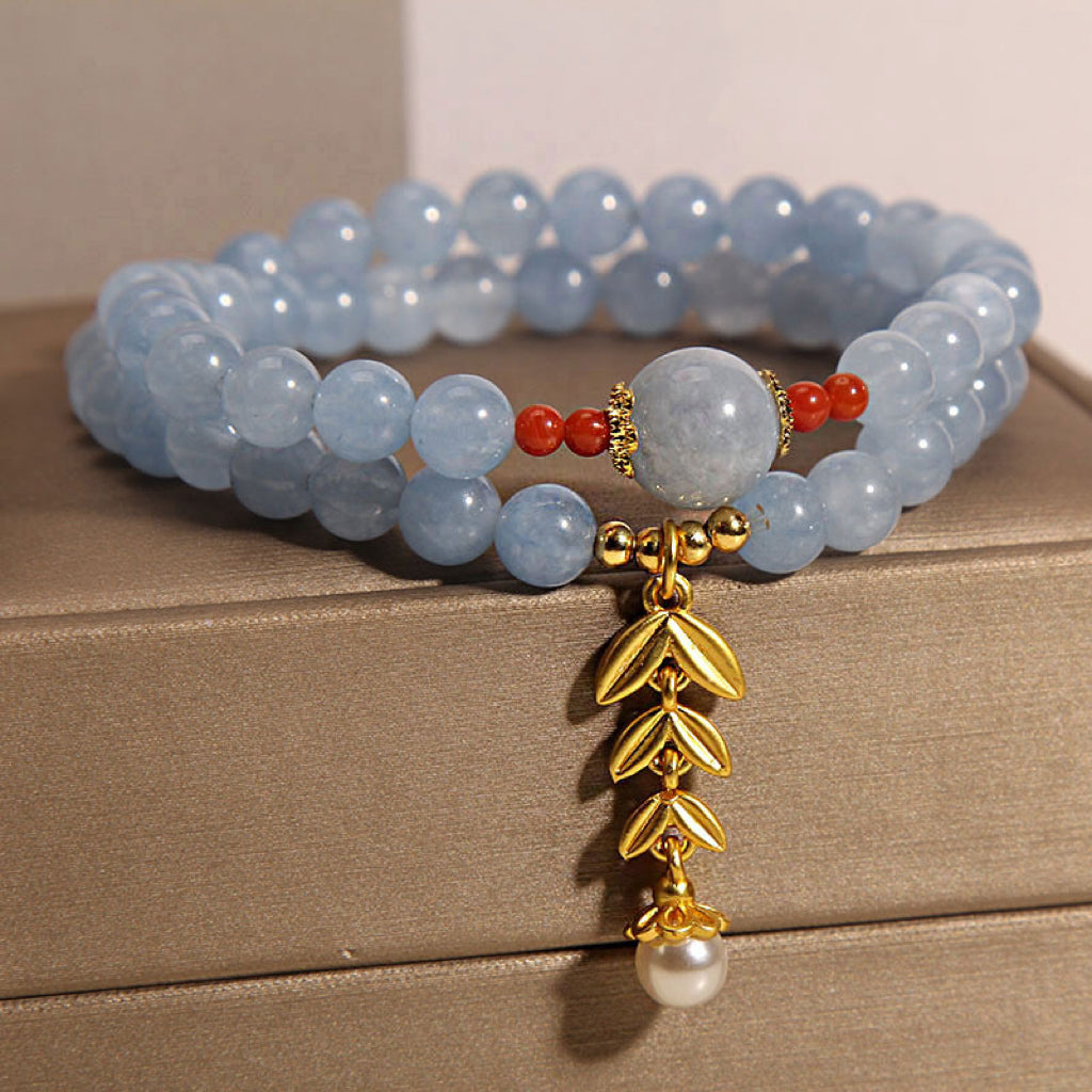 Bracelet Aigue Marine et Perle – Azur Moisson