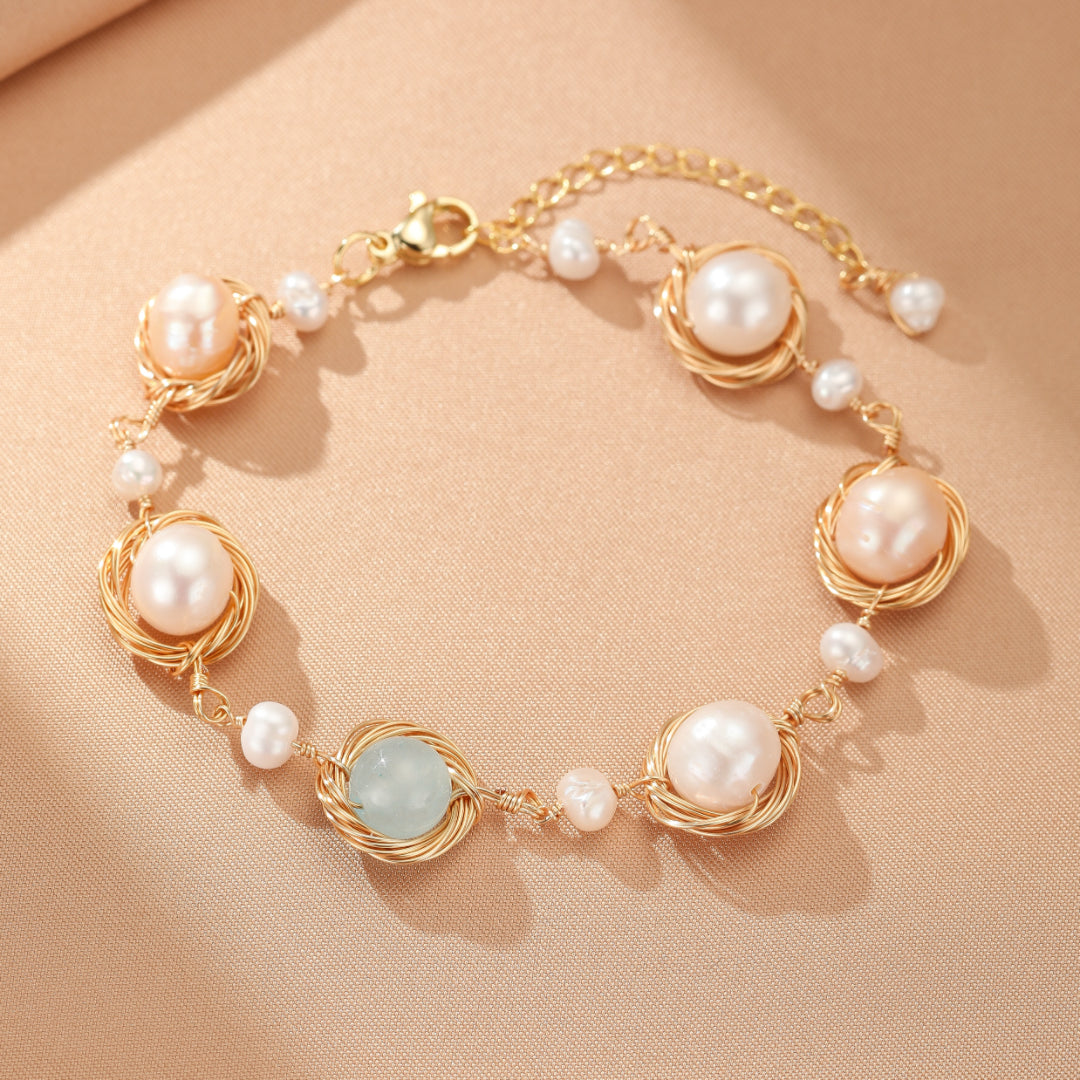 Aquamarine and Pearl Bracelet – Marine Treasure
