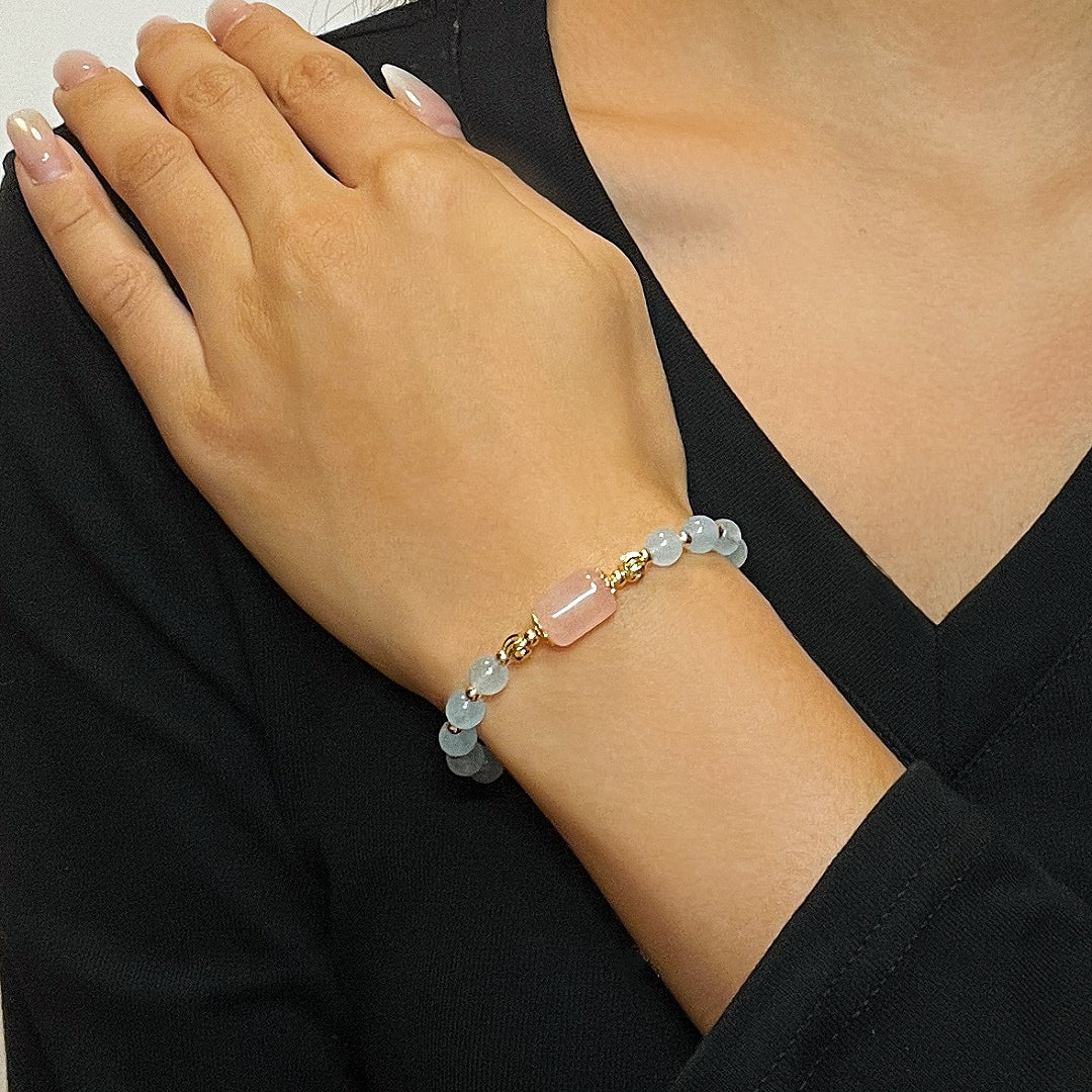 Labradorite and Rose Quartz Bracelet – Inner Glow