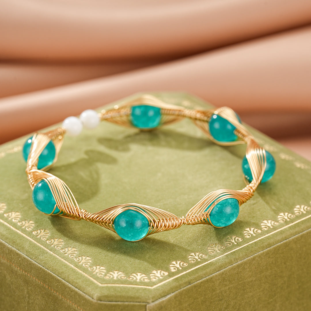 Amazonite Bracelet – Golden Bohemian Thread