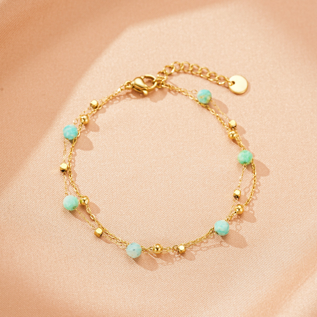 Bracelet Amazonite/Lapis Lazuli – Constellation Fine