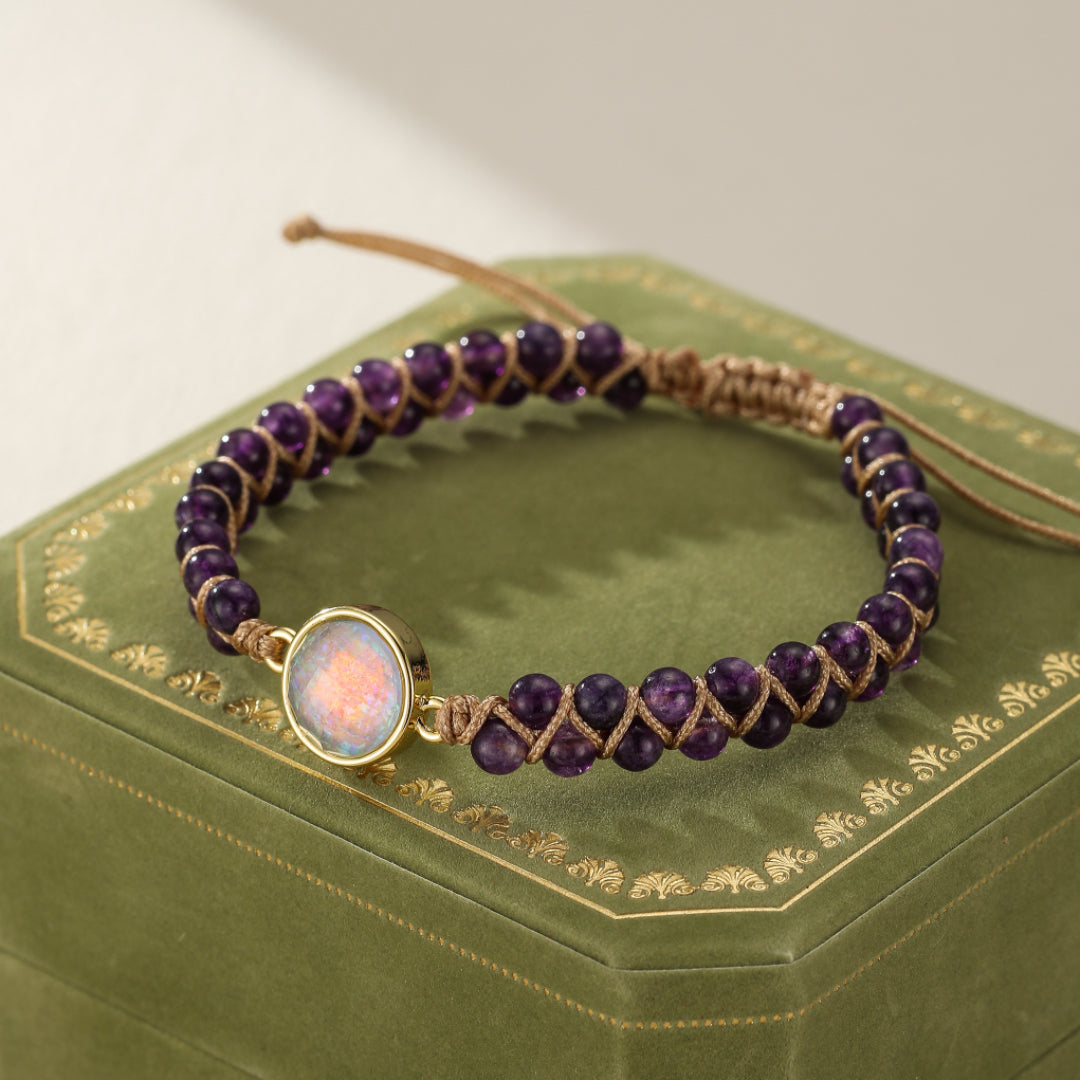 Bracelet Améthyste et Opale – Création Divine