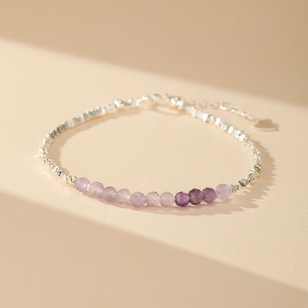 Bracelet Améthyste – Ombres de Lavande, Argent 925