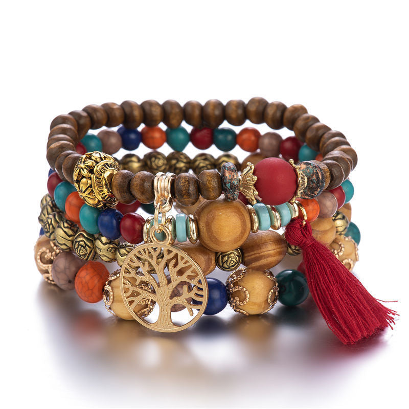 Bracelet 'Abundance' Tree of Life in Wood
