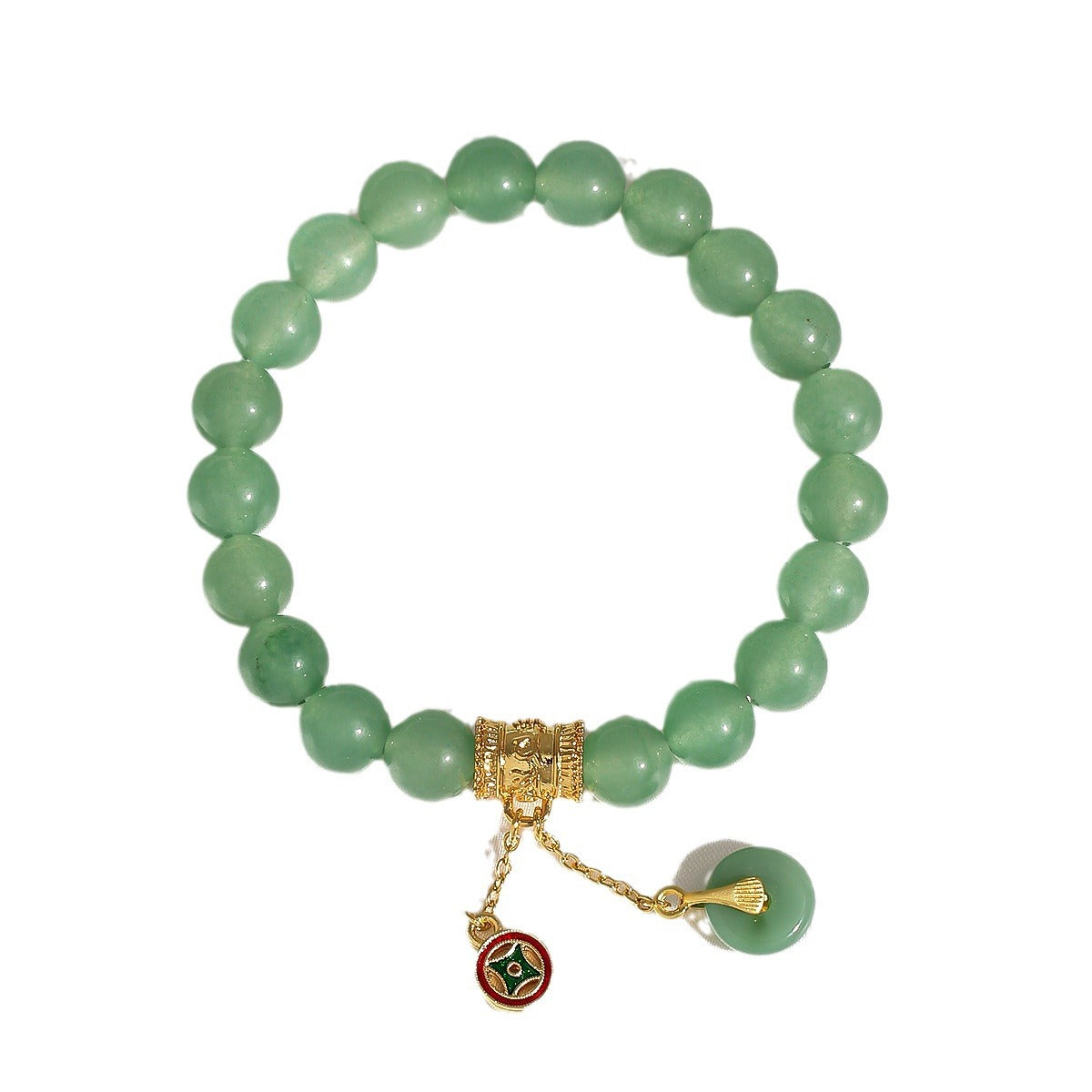 Bracelet Aventurine – Éclat de Paix, Plaqué Or