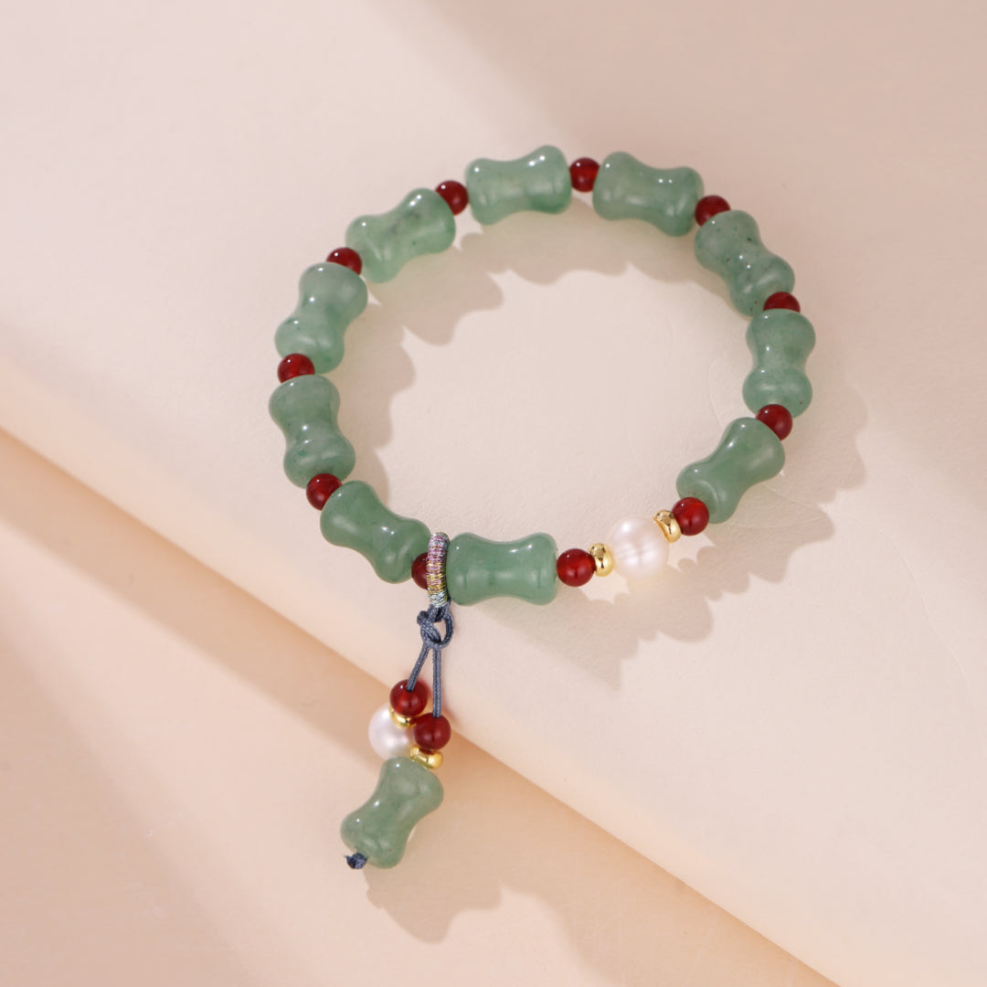 Bracelet Aventurine et Perle – Fleur de Sérénité