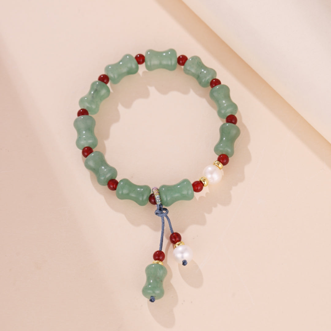 Bracelet Aventurine et Perle – Fleur de Sérénité