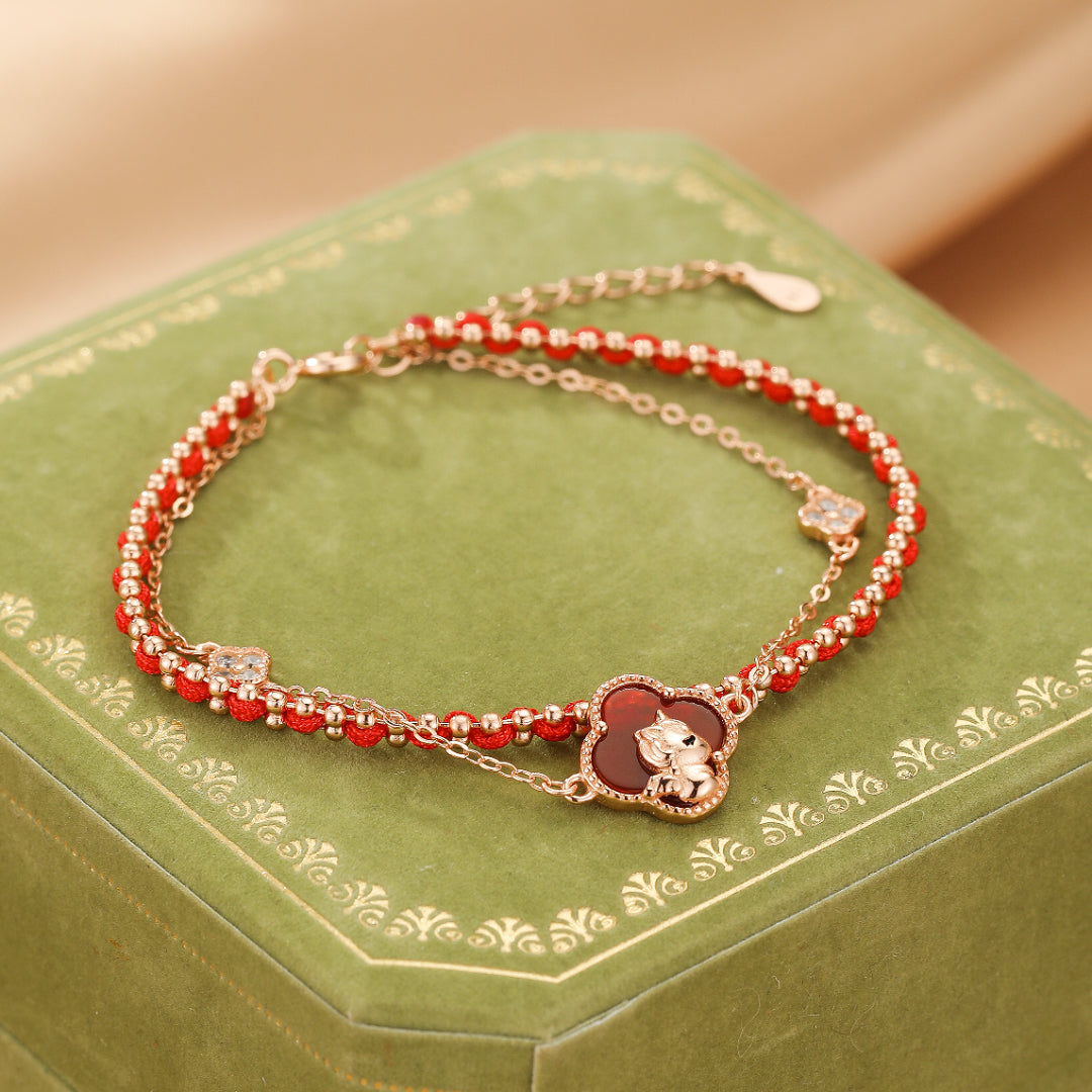 Bijoux-Bracelet Cheval – Esprit Libre, Argent Plaqué Or Rose