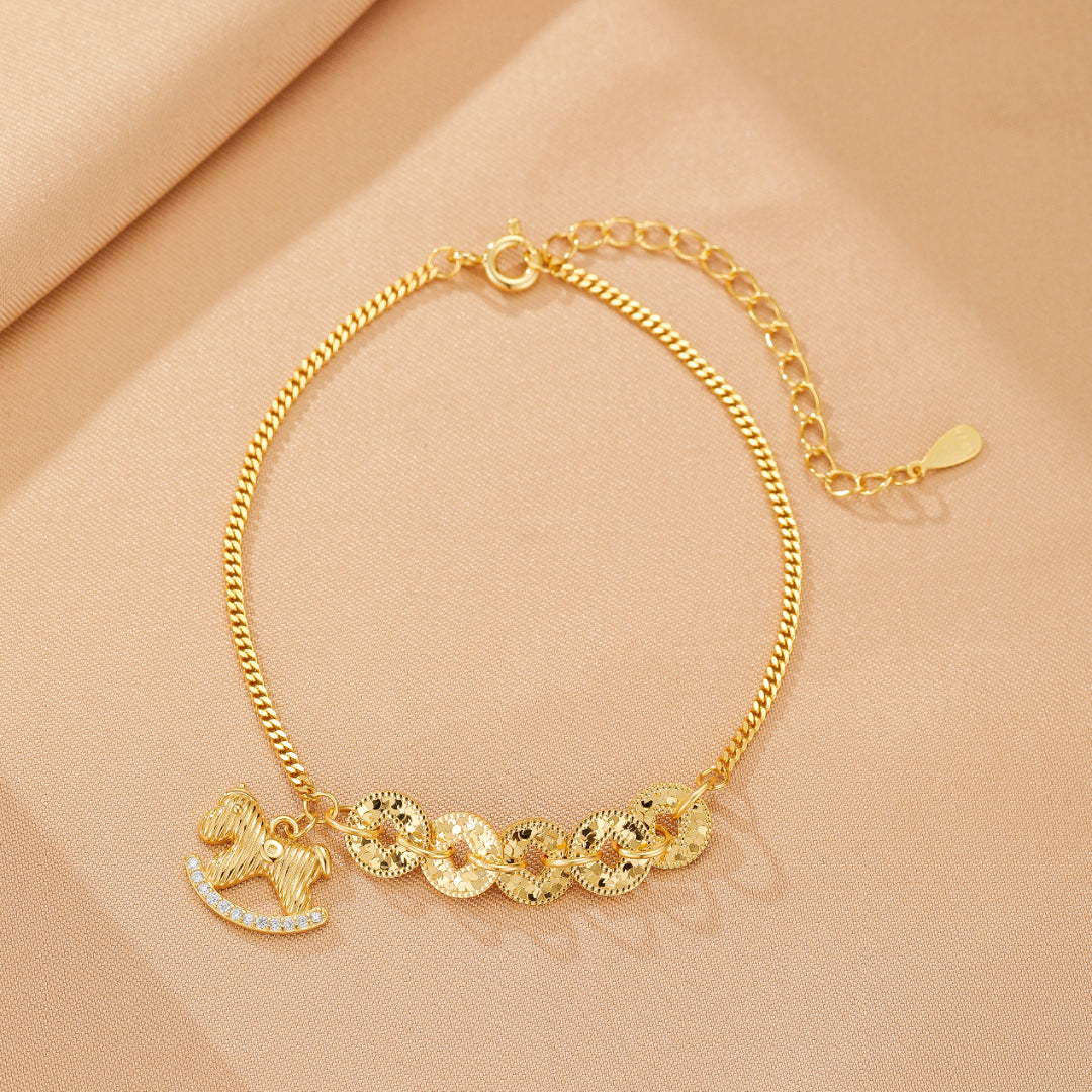 Bracelet Cheval – Pièce d’Équilibre, Argent