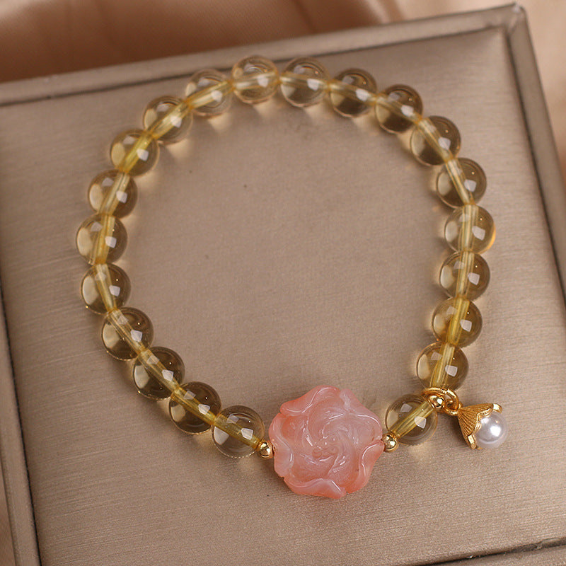 Bracelet Citrine – Fleur d'Abondance