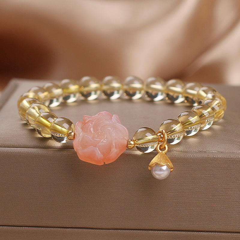 Bracelet Citrine – Fleur d'Abondance