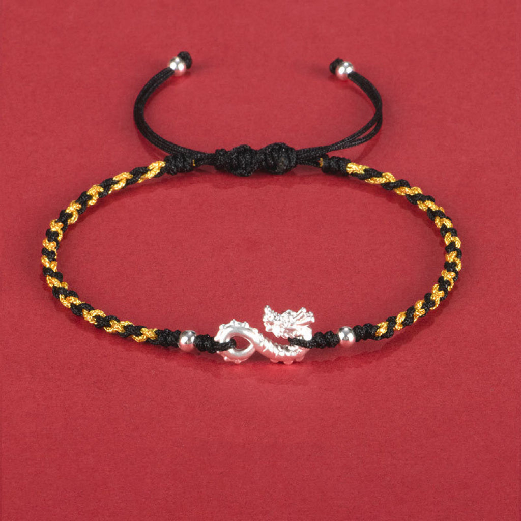 Bracelet Couple Dragon – Duo Passion, Argent 999