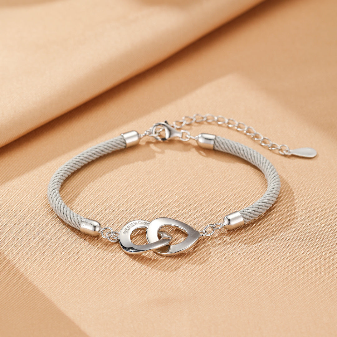 Bracelet Couple – Gravure d’Union, Argent