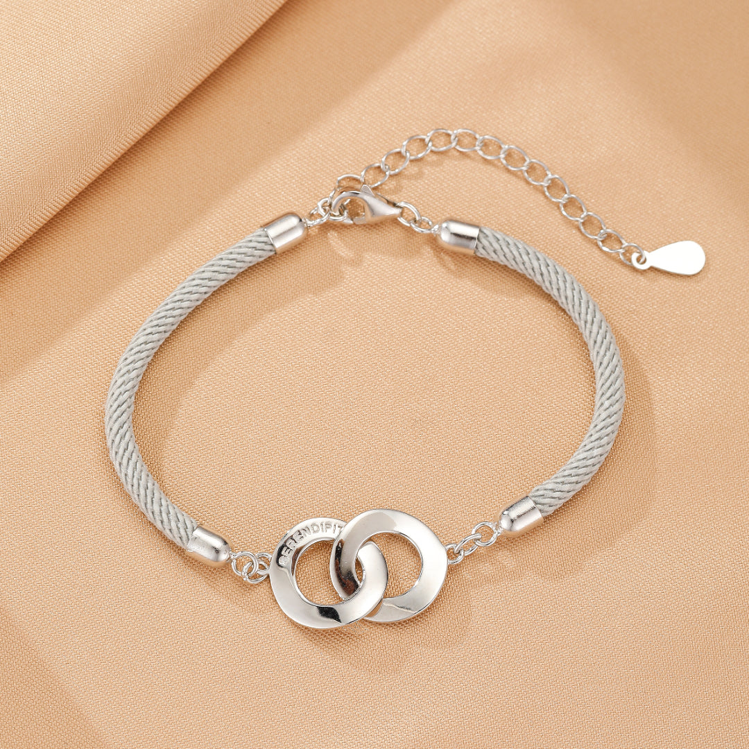 Bracelet Couple – Gravure d’Union, Argent