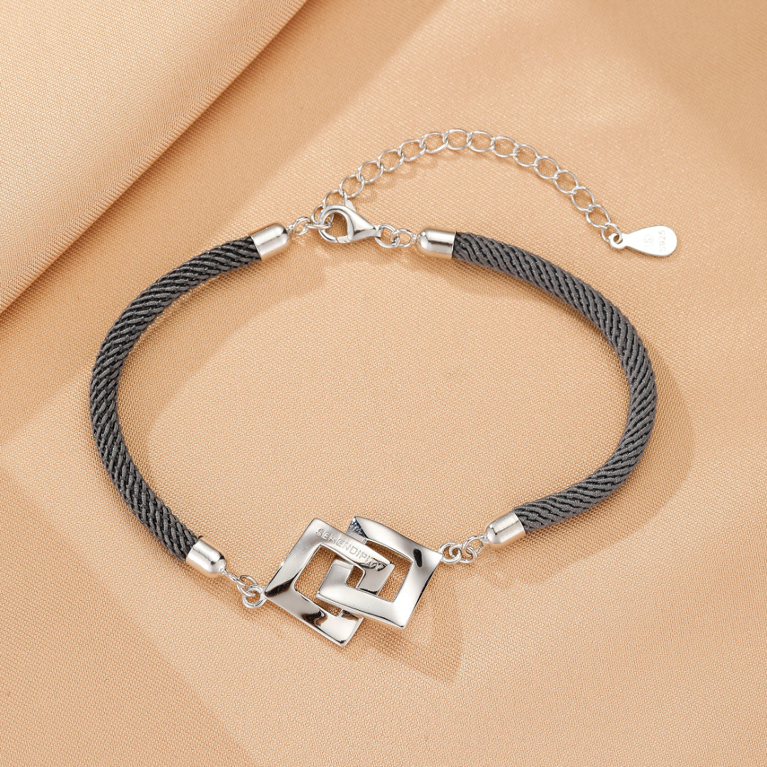 Bracelet Couple – Gravure d’Union, Argent