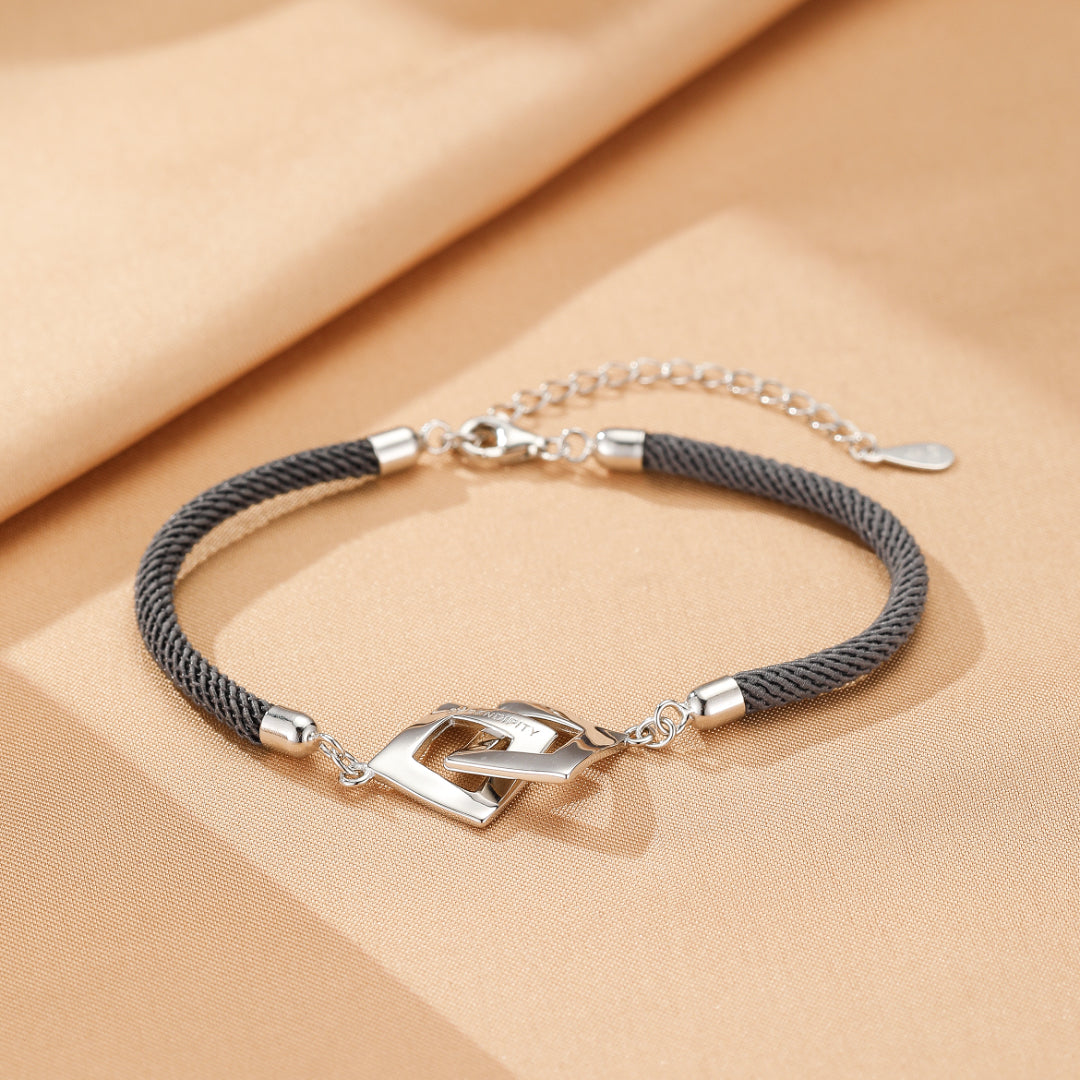 Bracelet Couple – Gravure d’Union, Argent