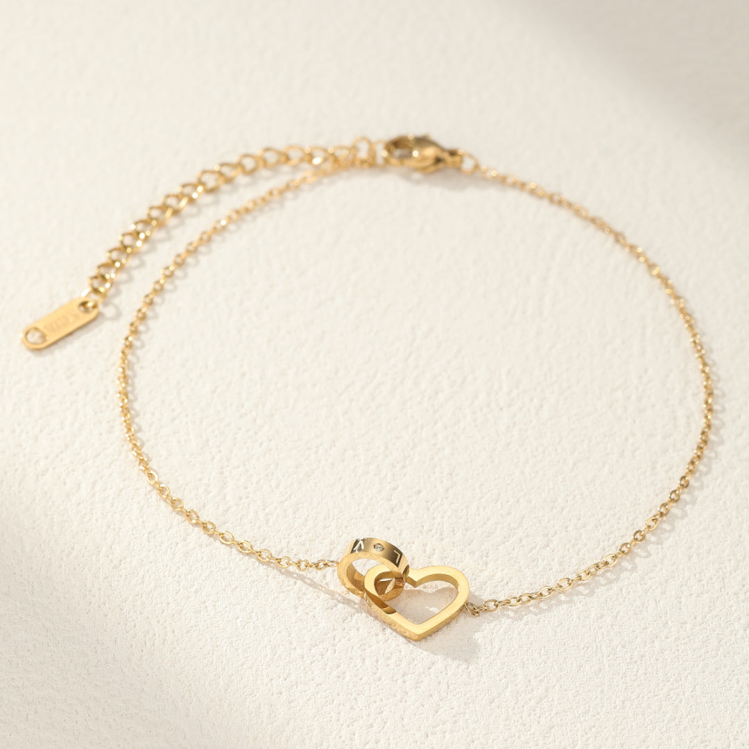 Bracelet de Cheville Cœur – Doux Frisson