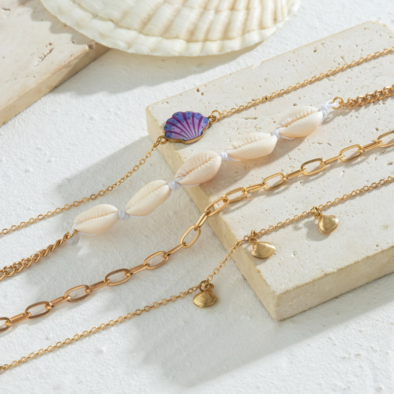 Bracelet de Cheville Coquillage – Caresse de l'Atlantide