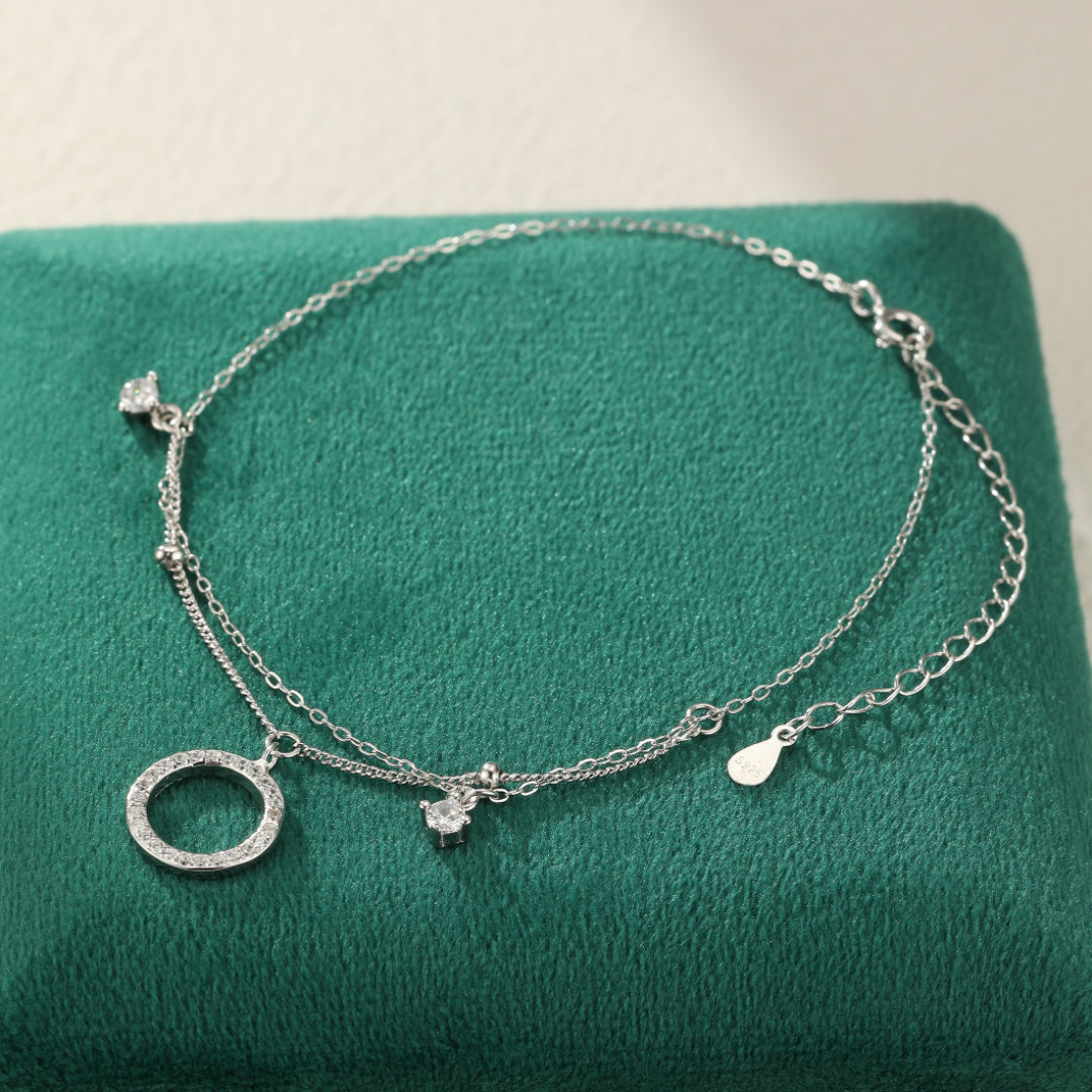 Bracelet de Cheville – Élégance Minimaliste, Argent 925