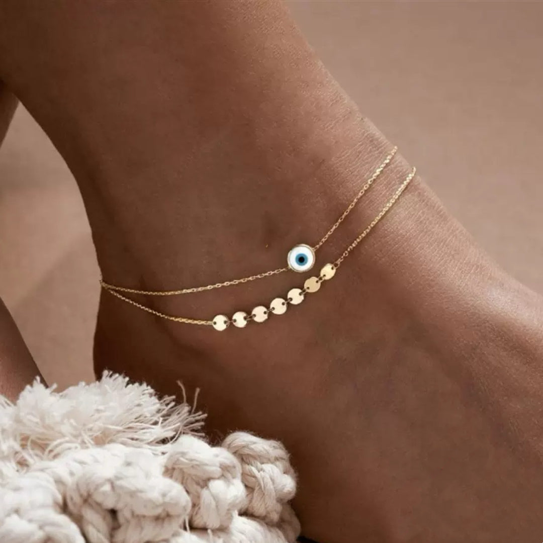 Anklet Evil Eye – Secret Gaze, 925 Sterling Silver