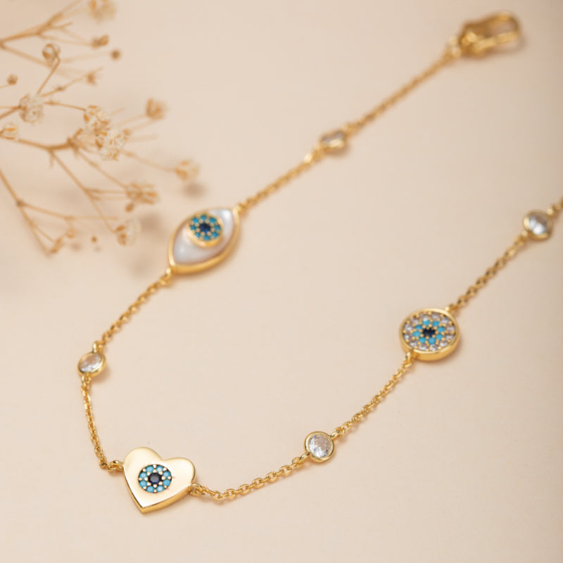 Bracelet de Cheville – Éclat Diabolique, Plaqué Or
